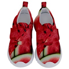 Watermelon, Fruit, Green, Red Kids  Velcro No Lace Shoes