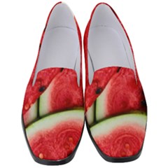 Watermelon, Fruit, Green, Red Women s Classic Loafer Heels