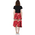 Watermelon, Fruit, Green, Red Frill Hi Low Chiffon Skirt View2