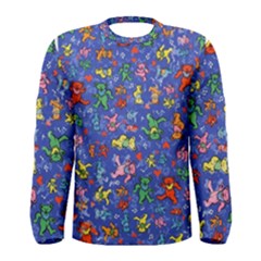 Grateful Dead Dancing Bears Pattern Men s Long Sleeve T-shirt