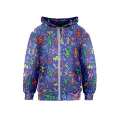 Grateful Dead Dancing Bears Pattern Kids  Zipper Hoodie