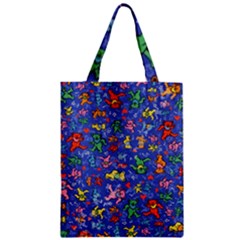 Grateful Dead Dancing Bears Pattern Zipper Classic Tote Bag