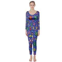 Grateful Dead Dancing Bears Pattern Long Sleeve Catsuit by Salmanaz77