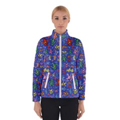 Grateful Dead Dancing Bears Pattern Women s Bomber Jacket