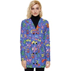 Grateful Dead Dancing Bears Pattern Button Up Hooded Coat  by Salmanaz77