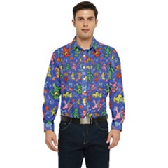 Grateful Dead Dancing Bears Pattern Men s Long Sleeve Shirt