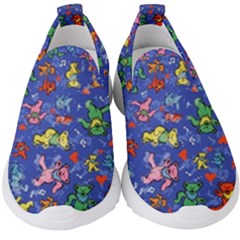 Grateful Dead Dancing Bears Pattern Kids  Slip On Sneakers by Salmanaz77