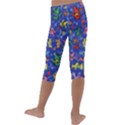 Grateful Dead Dancing Bears Pattern Kids  Lightweight Velour Capri Leggings  View4