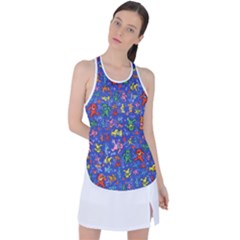 Grateful Dead Dancing Bears Pattern Racer Back Mesh Tank Top