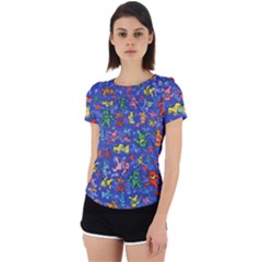 Grateful Dead Dancing Bears Pattern Back Cut Out Sport T-shirt by Salmanaz77