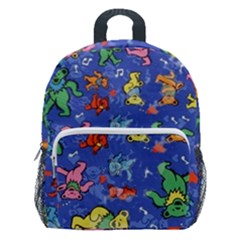 Grateful Dead Dancing Bears Pattern Kids  Age 5-10 Lightweight School Backpack With Side Pockets