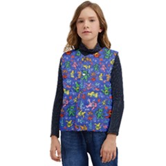 Grateful Dead Dancing Bears Pattern Kid s Button Up Puffer Vest	