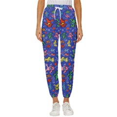 Grateful Dead Dancing Bears Pattern Women s Cropped Drawstring Pants by Salmanaz77