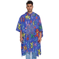 Grateful Dead Dancing Bears Pattern Men s Hooded Rain Ponchos by Salmanaz77