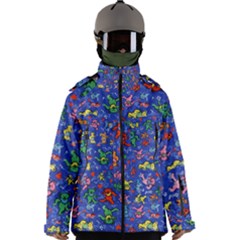 Grateful Dead Dancing Bears Pattern Men s Zip Ski And Snowboard Waterproof Breathable Jacket