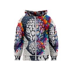 Brain Heart Math Kids  Zipper Hoodie