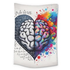 Brain Heart Math Large Tapestry by Salmanaz77