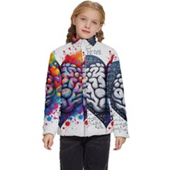 Brain Heart Math Kids  Puffer Bubble Jacket Coat