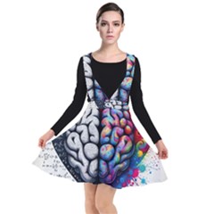 Brain Heart Math Plunge Pinafore Dress