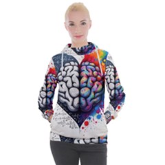 Brain Heart Math Women s Hooded Pullover