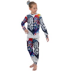 Brain Heart Math Kids  Long Sleeve Set 