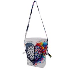 Brain Heart Math Folding Shoulder Bag by Salmanaz77