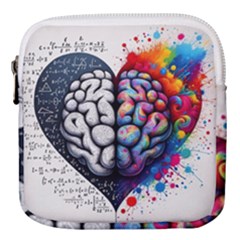 Brain Heart Math Mini Square Pouch by Salmanaz77