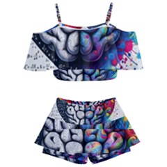 Brain Heart Math Kids  Off Shoulder Skirt Bikini by Salmanaz77