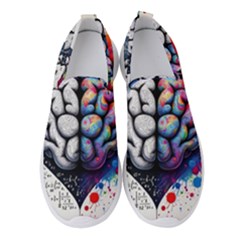 Brain Heart Math Women s Slip On Sneakers