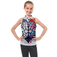 Brain Heart Math Kids  Sleeveless Polo T-shirt