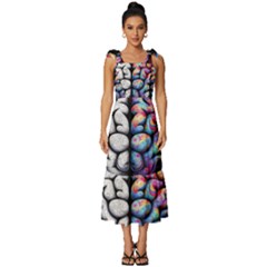 Brain Heart Math Tie-strap Tiered Midi Chiffon Dress by Salmanaz77