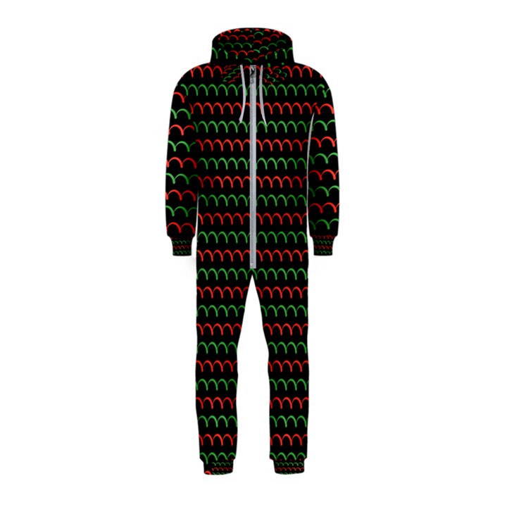 Geometric Abstract Pattern Line Hooded Jumpsuit (Kids)