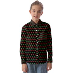 Geometric Abstract Pattern Line Kids  Long Sleeve Shirt