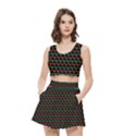 Geometric Abstract Pattern Line Women s Crop Top Pleated Skater Rave Skirt View1