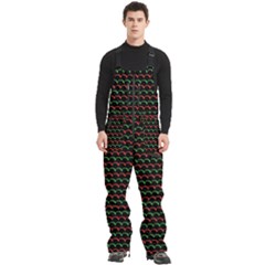 Geometric Abstract Pattern Line Men s Front Zip Ski And Snowboard Bib Pants