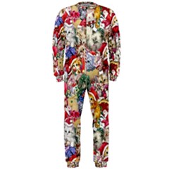 Pattern Kitten Christmas Onepiece Jumpsuit (men)