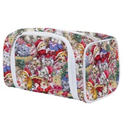 Pattern Kitten Christmas Toiletries Pouch by Bedest