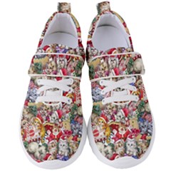 Pattern Kitten Christmas Women s Velcro Strap Shoes by Bedest