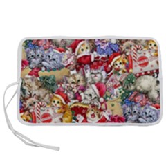 Pattern Kitten Christmas Pen Storage Case (m) by Bedest