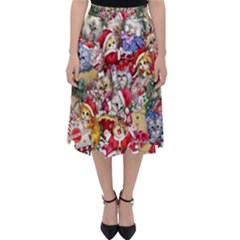 Pattern Kitten Christmas Classic Midi Skirt