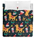 Funny Christmas Pattern Background Duvet Cover Double Side (Queen Size) View2