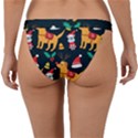 Funny Christmas Pattern Background Band Bikini Bottoms View2