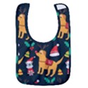 Funny Christmas Pattern Background Baby Bib View1