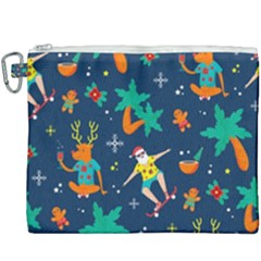 Colorful Funny Christmas Pattern Canvas Cosmetic Bag (xxxl)