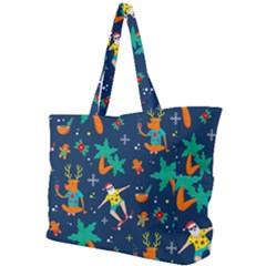 Colorful Funny Christmas Pattern Simple Shoulder Bag