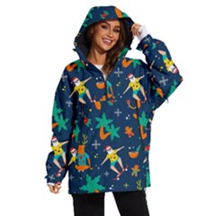 Colorful Funny Christmas Pattern Women s Ski And Snowboard Waterproof Breathable Jacket