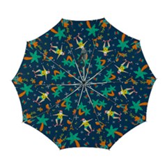 Colorful Funny Christmas Pattern Automatic Folding Umbrella With Case (large) by Ket1n9