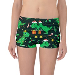 Christmas Funny Pattern Dinosaurs Boyleg Bikini Bottoms