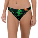 Christmas Funny Pattern Dinosaurs Band Bikini Bottoms View1