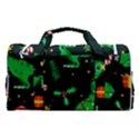 Christmas Funny Pattern Dinosaurs Sports Gym Duffle Bag with Shoe Compartment View2